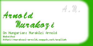 arnold murakozi business card